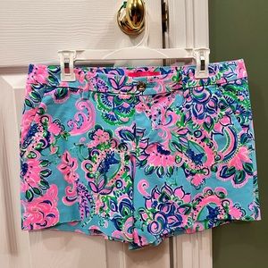 NWT Lilly Pulitzer Callahan stretch short size 8 BLUE HORIZON JUNGLE SUNRISE